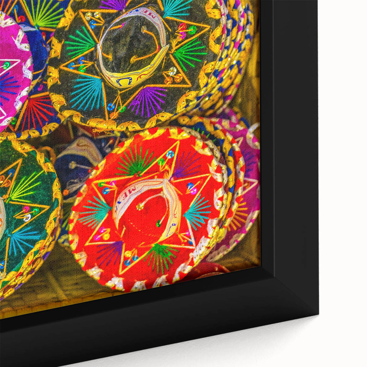 Framed canvas of Cabo San Lucas scenery in textured style with vibrant colors, ideal for extra large living room wall art.