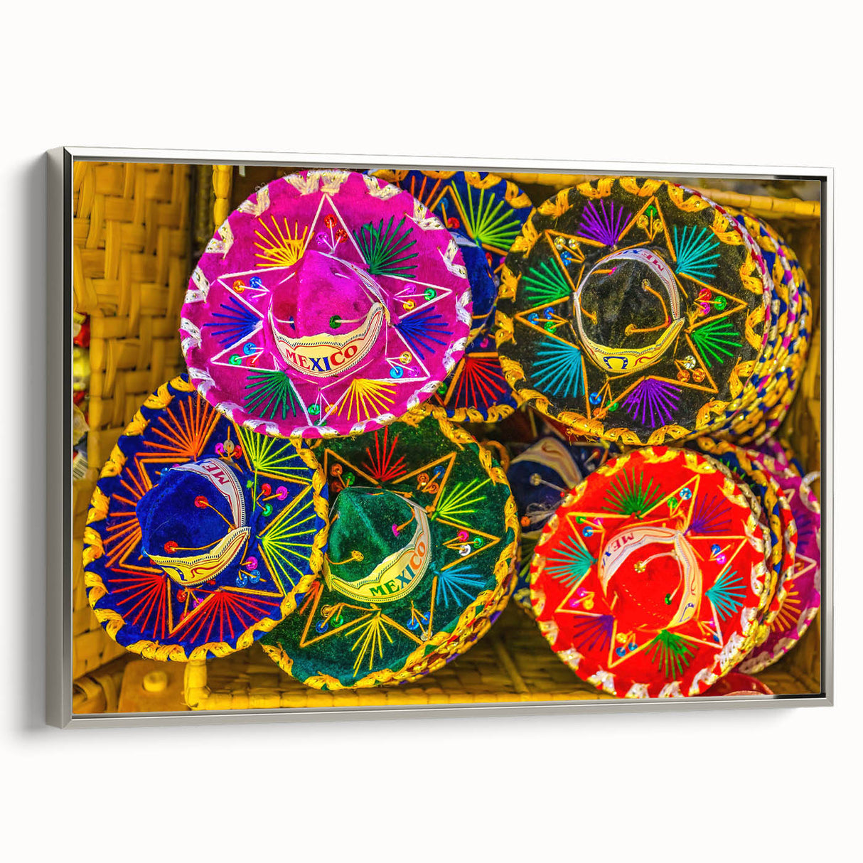 Framed canvas landscape art painting of Cabo San Lucas with vibrant colors, ideal for living room decor.
