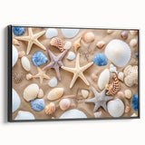 Black and white framed canvas of Cancun landscape, ideal for bedroom wall decor, in a vintage poster style.