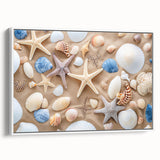 Vintage poster art of Cancun scenery on extra large framed canvas, with colorful palette, ideal for living room wall.