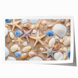 Rolled print of Cancun scenery with vibrant blue and green colors, ideal for art wall dining room.