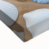 Large art of a black and white Cancun landscape on stretched canvas, suited for bedroom wall decor.