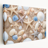 Side view of a large stretched canvas depicting a vibrant Cancun scenery, suitable for kitchen wall art.