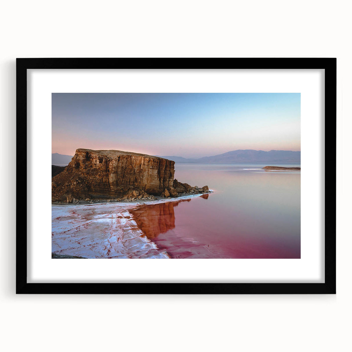 Extra large textured abstract art print featuring colorful, swirling patterns on a framed black mat.