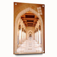 Acrylic print of an abstract Oman scenery in earthy tones, suitable for bedroom or dining room decor.