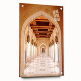 Acrylic print of an abstract Oman scenery in earthy tones, suitable for bedroom or dining room decor.
