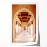 Extra large rolled print of a Middle Eastern Oman scenery, featuring muted earth tones, ideal for art wall dining room.
