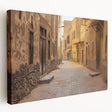 Large canvas print of a Middle Eastern desert scene in muted earth tones, ideal for kitchen wall art.