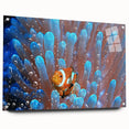 Acrylic print of a large abstract depiction of Oceania, Fiji, with vibrant ocean and sky colors, ideal for dining room art.