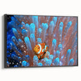Black and white framed canvas of a vintage Fiji landscape, ideal for bedroom wall decor.