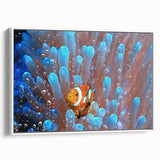 Vintage poster art of a scenic Fiji landscape on framed canvas, featuring vibrant colors, ideal for living room decor.