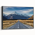 Black and white landscape art painting of Canterbury, New Zealand on framed canvas, suitable for bedroom wall decor.