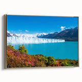 Framed canvas wall art depicting a vintage-style Argentine landscape in black and gold tones, ideal for bedroom decor.