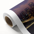 Art deco poster of a vibrant Brazilian landscape on rolled canvas, suitable for nursery wall art or dining room decor.