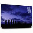 Acrylic print of a South American Chilean landscape in muted earth tones, ideal for dining room decor.
