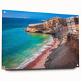 Acrylic print of a South American landscape in muted earth tones, ideal for dining room decor.
