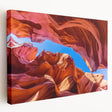 Antelope Canyon in Arizona depicted on large stretched canvas, showing warm orange and red rock formations.