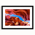 Extra large textured abstract art print of Arizona Antelope scenery in vibrant colors, framed in black.