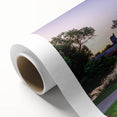 Art Deco style poster of Sacramento scenery, featuring pastel hues on rolled canvas, ideal for nursery wall art.