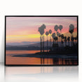 Large abstract wall art depicting San Diego scenery in muted earth tones on a framed acrylic.
