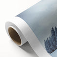 Art deco poster of Vail, Colorado scenery in pastel shades on rolled canvas, suitable as nursery wall art.
