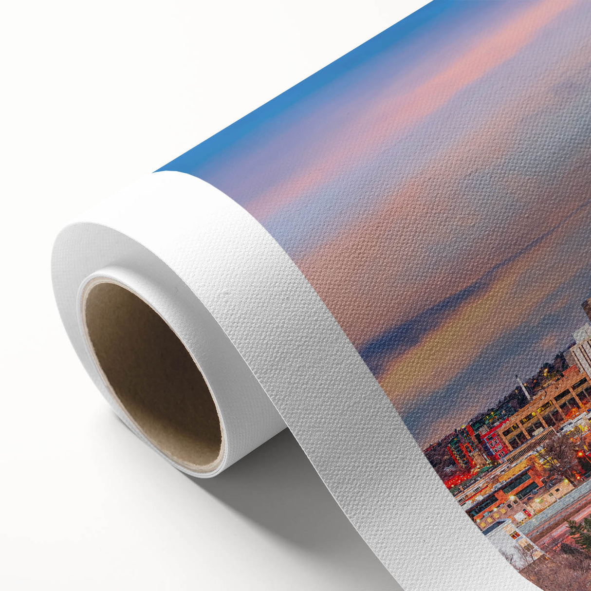 Art Deco poster featuring Colorado Springs scenery in pastel shades on rolled canvas, ideal for nursery wall art.