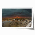 Extra large rolled print featuring a serene Florida Keys landscape with lush greenery and ocean.
