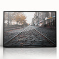 Large abstract wall art depicting Savannah, Georgia, in muted earth tones on a framed acrylic.