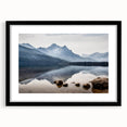 Extra large abstract art print of colorful, textured Idaho scenery on a black framed canvas, ideal for living room decor.