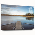 Large abstract wall art of Iowa scenery on acrylic glass, featuring muted earth tones, ideal for dining room decor.