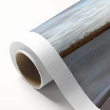 Art Deco-style poster of Iowa scenery on rolled canvas, featuring soft pastel tones, ideal for nursery wall art.