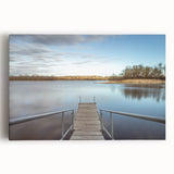 Large black and white stretched canvas featuring a scenic Iowa landscape, ideal for kitchen wall art.