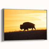 Landscape art painting depicting a Kansas scenery on a framed canvas.