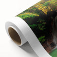 Art deco style Kentucky scenery on rolled canvas with muted earth tones, ideal for nursery wall art.