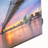 Acrylic print of a large abstract depiction of New Orleans in muted earth tones, ideal for dining room art.