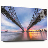 Acrylic print of a New Orleans street scene in muted colors, suitable for bedroom or dining room decor.