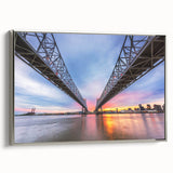 Framed canvas landscape art paintings of New Orleans.
