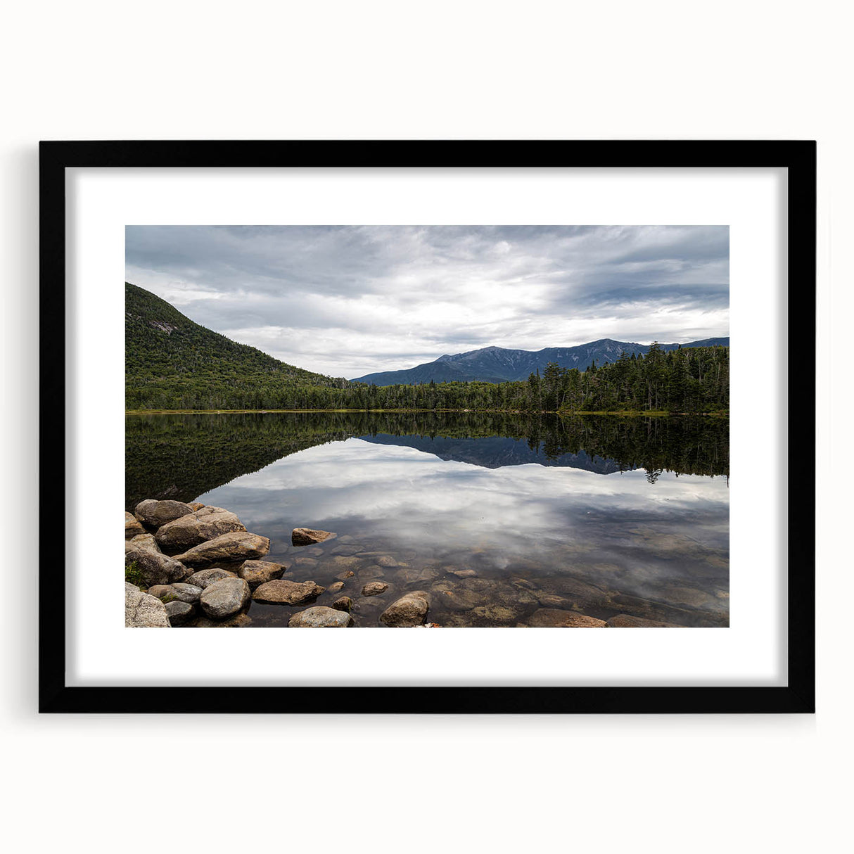 Abstract art print of a colorful New Hampshire scenery in vibrant hues on a textured, extra large canvas.