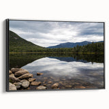 Black and white landscape art painting of New Hampshire on framed canvas, suitable for bedroom wall decor.