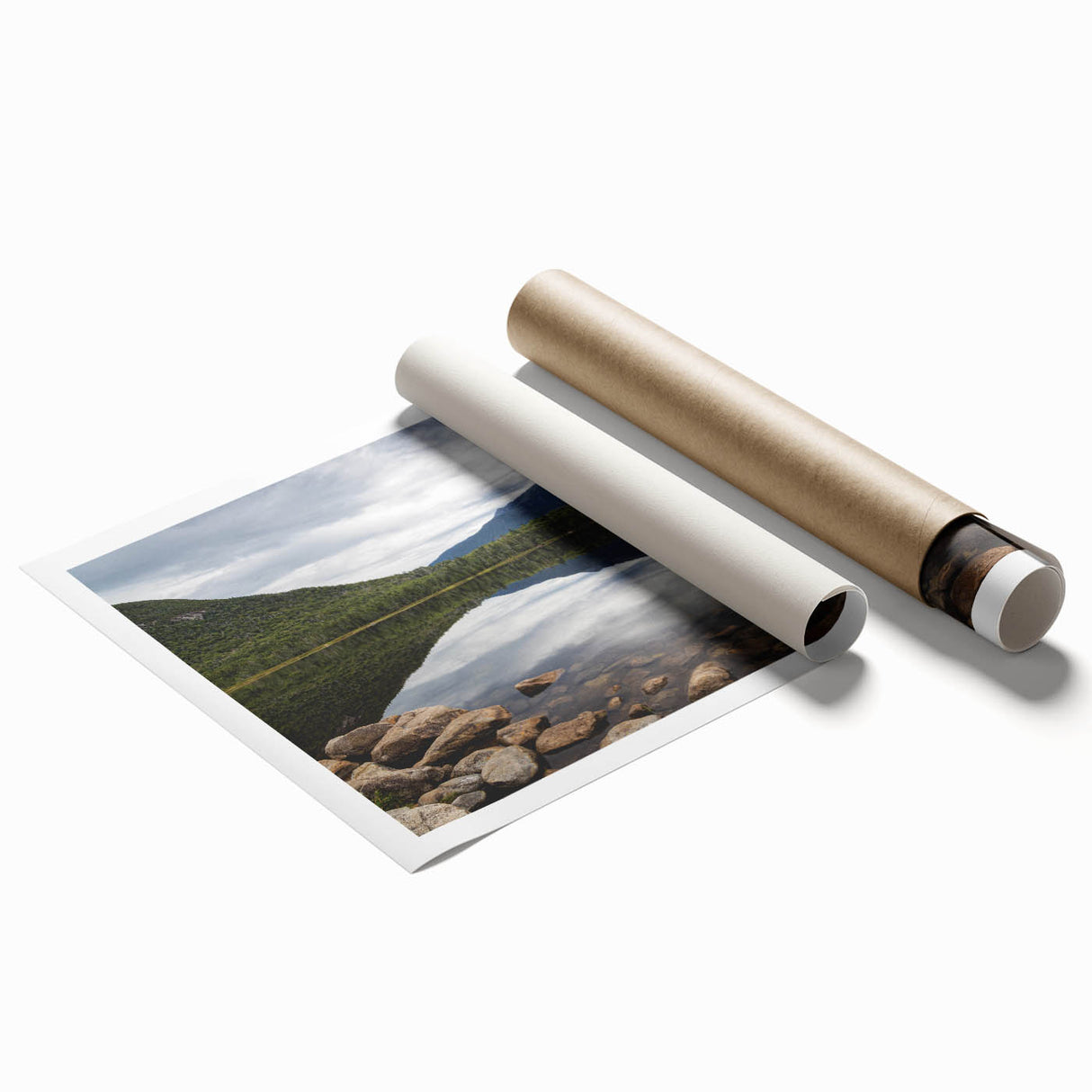 Extra large wall art of New Hampshire scenery with floral elements in muted tones, ideal as classy bathroom wall art.
