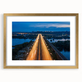 Extra large abstract art print of a textured New Jersey scenery in a gold frame, ideal for living room decor.