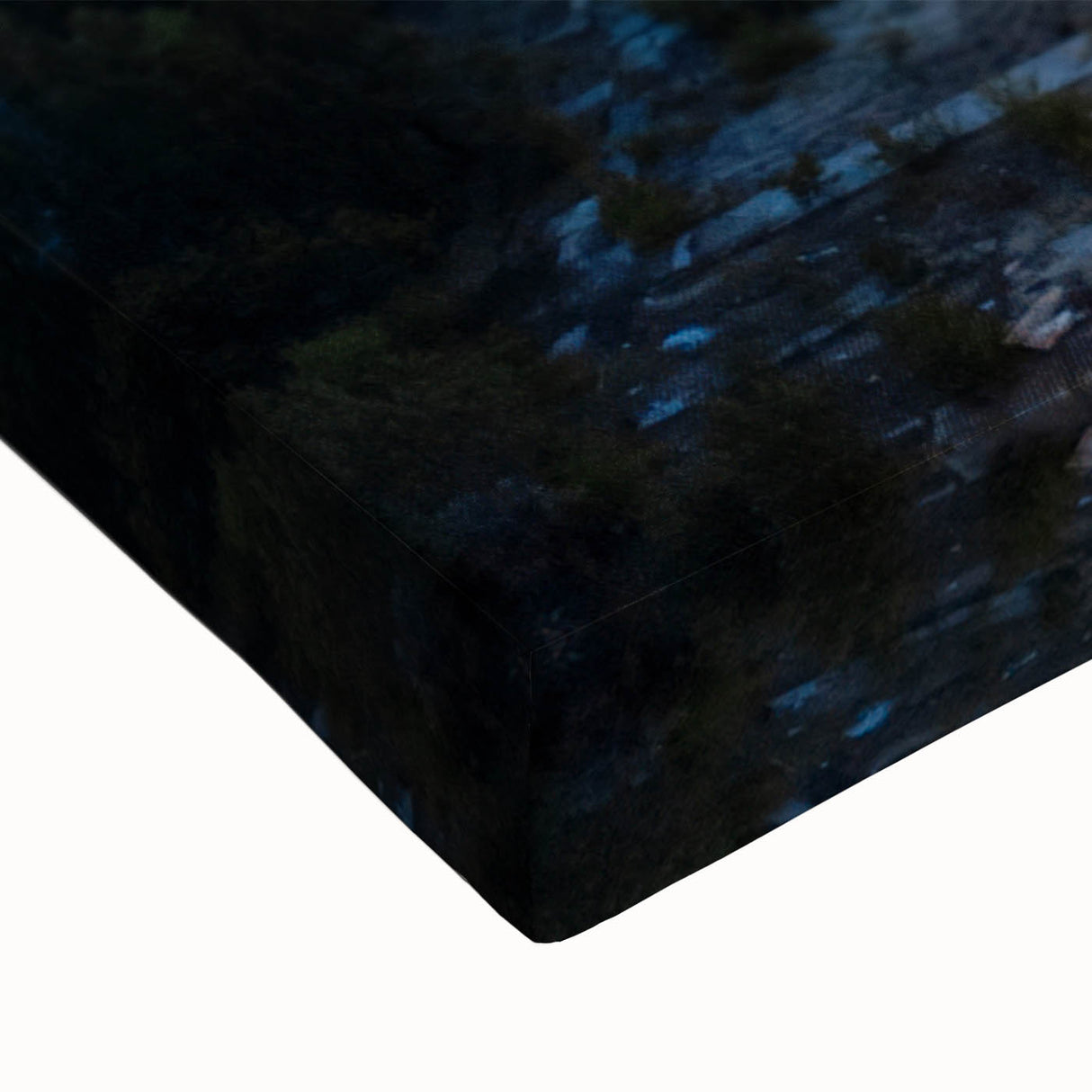 Large art of a black and white New Jersey landscape on stretched canvas, ideal for bedroom wall decor.