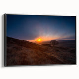 Framed canvas featuring a black and white vintage poster art of the Charlotte skyline, ideal for bedroom wall decor.