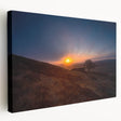 Charlotte, North Carolina skyline in muted gray tones on stretched canvas, suitable for kitchen wall art.
