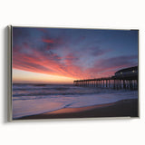 Framed canvas landscape art painting of the Outer Banks in North Carolina.