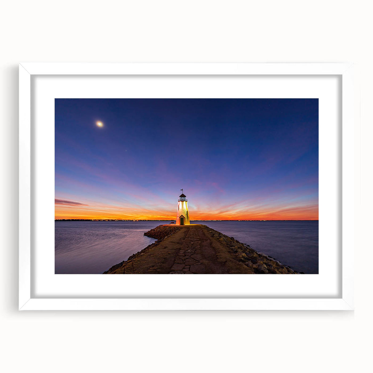 Abstract art print of Oklahoma scenery in muted earth tones on a framed white mat, suitable for dining room decor.
