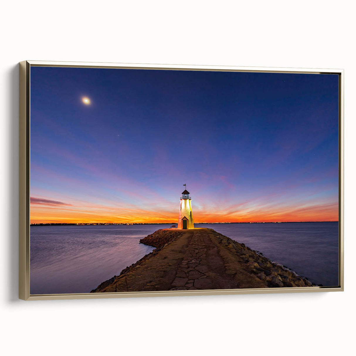 Framed canvas featuring a vintage-style Oklahoma landscape in black and gold tones, ideal for bedroom wall decor.