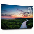 Large abstract wall art of Virginia scenery on acrylic glass, featuring muted earth tones.
