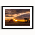 Abstract art print of colorful, textured scenery of Palouse, USA on extra large canvas, ideal for living room decor.