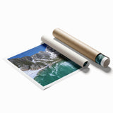 Extra large rolled print of Grand Tetons scenery with muted earth tones, ideal for classy bathroom wall art.